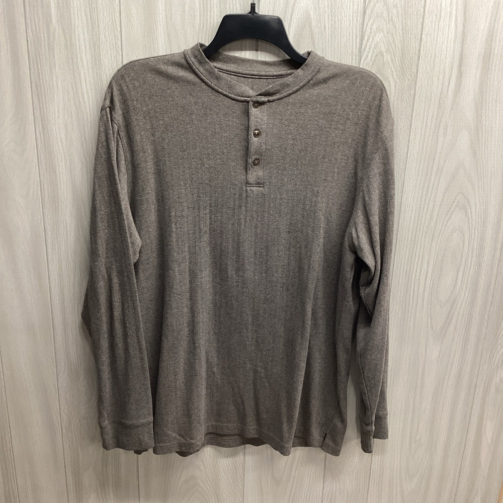 UNBRANDED Men's (Size XXLT) Long Sleeve Henley Shirt 100% Cotton Polyester